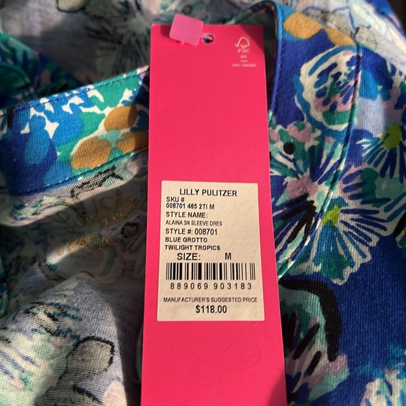 NWT Lilly Pulitzer Alaina 3/4 Sleeve Dress - Picture 10 of 13